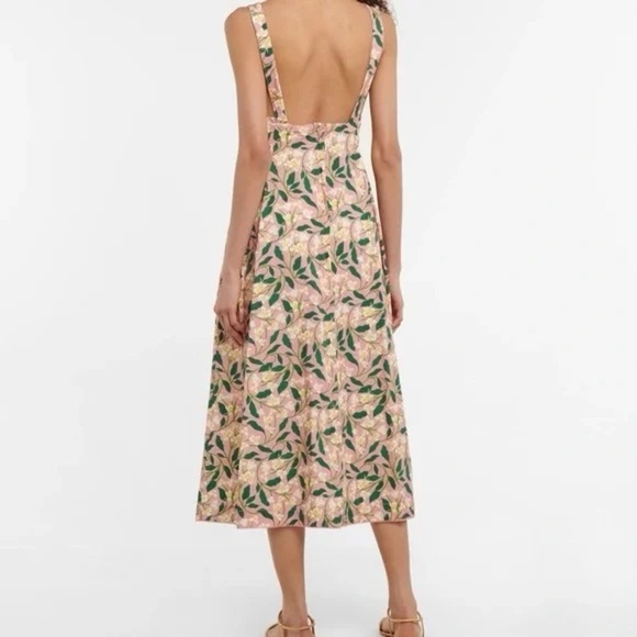 Agua by AguaBendita Hortensia Rosa Poplin Midi Dress - S - Picture 2 of 11